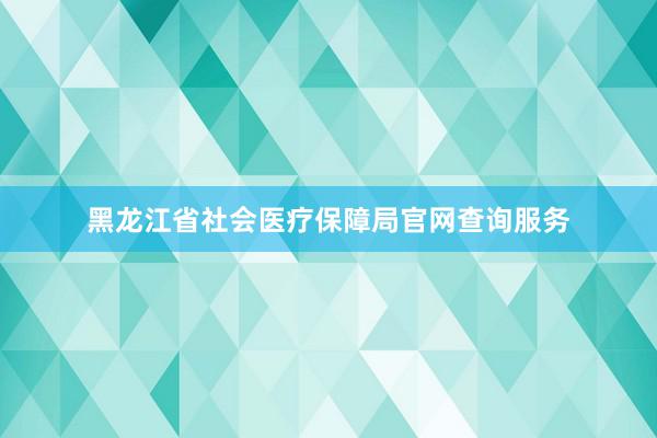 黑龙江省社会医疗保障局官网查询服务